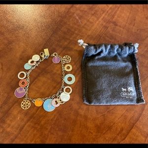 Coach gold charm bracelet.